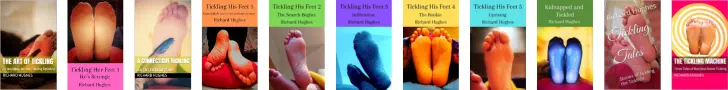 Banner showing the Tickling Soles book collection linking to Amazon